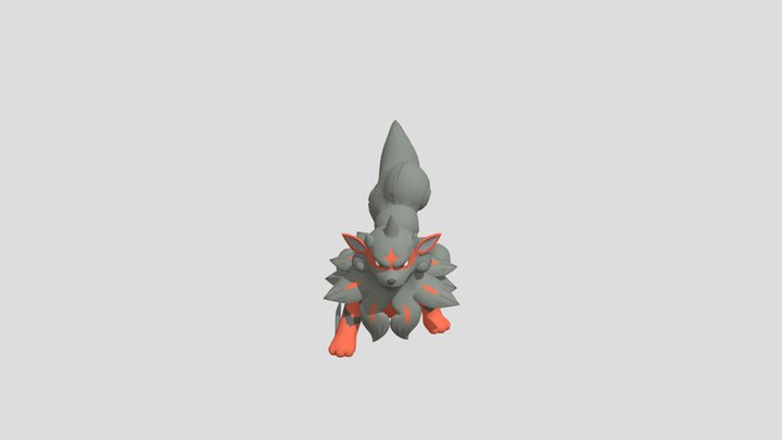 Mobile - Pokemon HOME - 059 Arcanine Hisuian 3D Model