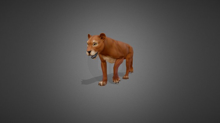 Lioness Animations Pack 3D Model