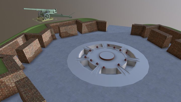 baseplate K418(f) applied on emplacement Cabour 3D Model