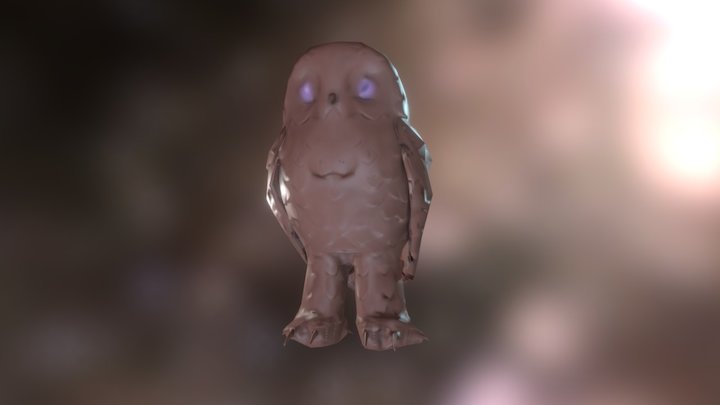 Owl Statue 3D Model