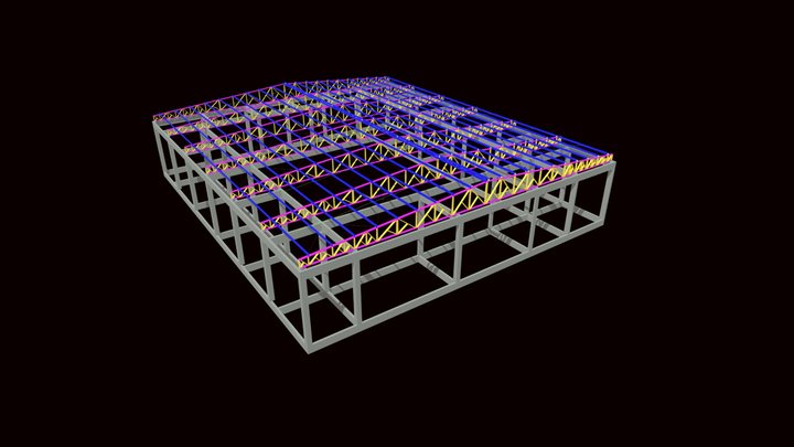 Salão de festas 600m² - PY 3D Model