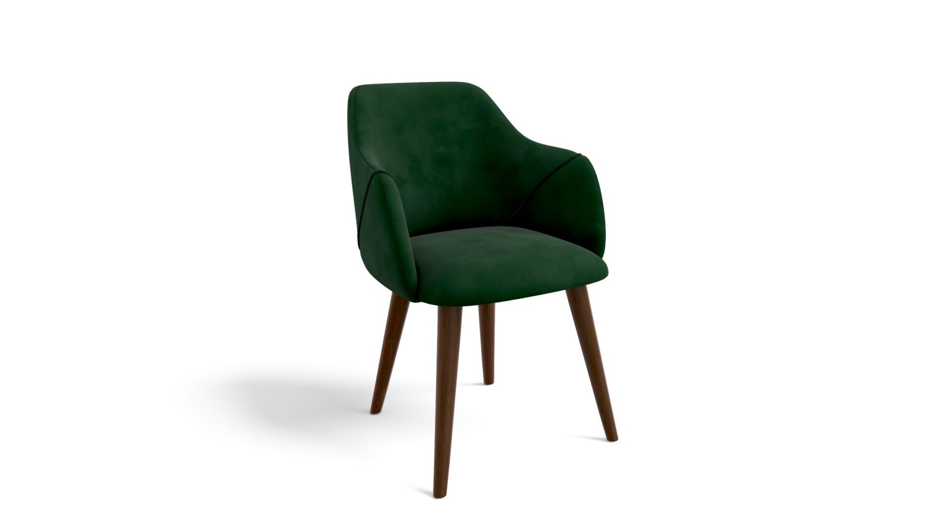 Lule High Back Carver Dining Chairs, Pine Green