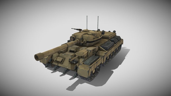 Sand camo tank concept 3D Model