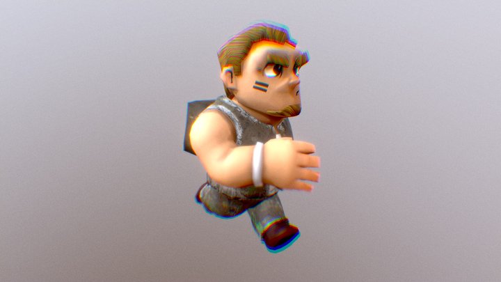 Low Poly Game Character 3D Model