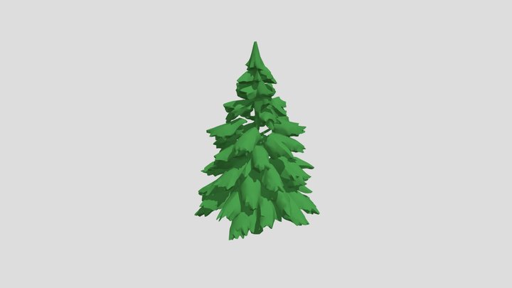 Snowy Winter Tree 3D Model