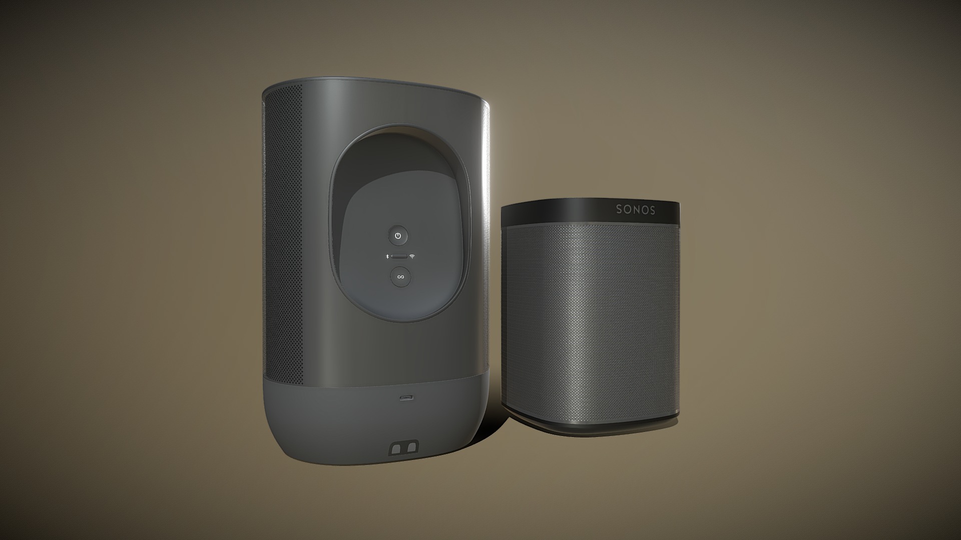 3D model Sonos Move Speaker - This is a 3D model of the Sonos Move Speaker. The 3D model is about a couple of speakers.