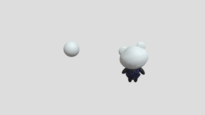 球和熊 3D Model