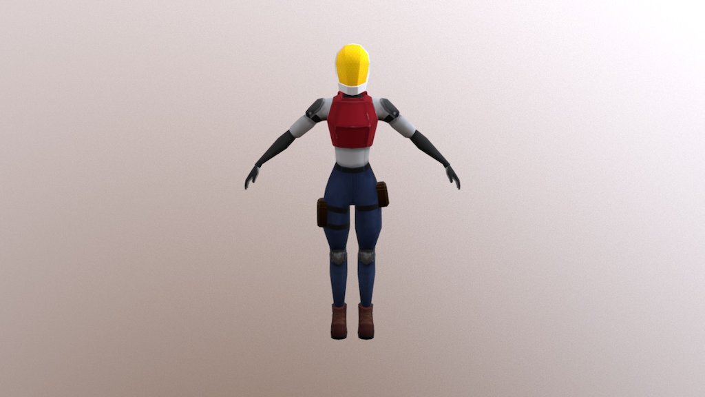 Sci-fi Female Soldier (Lowpoly)