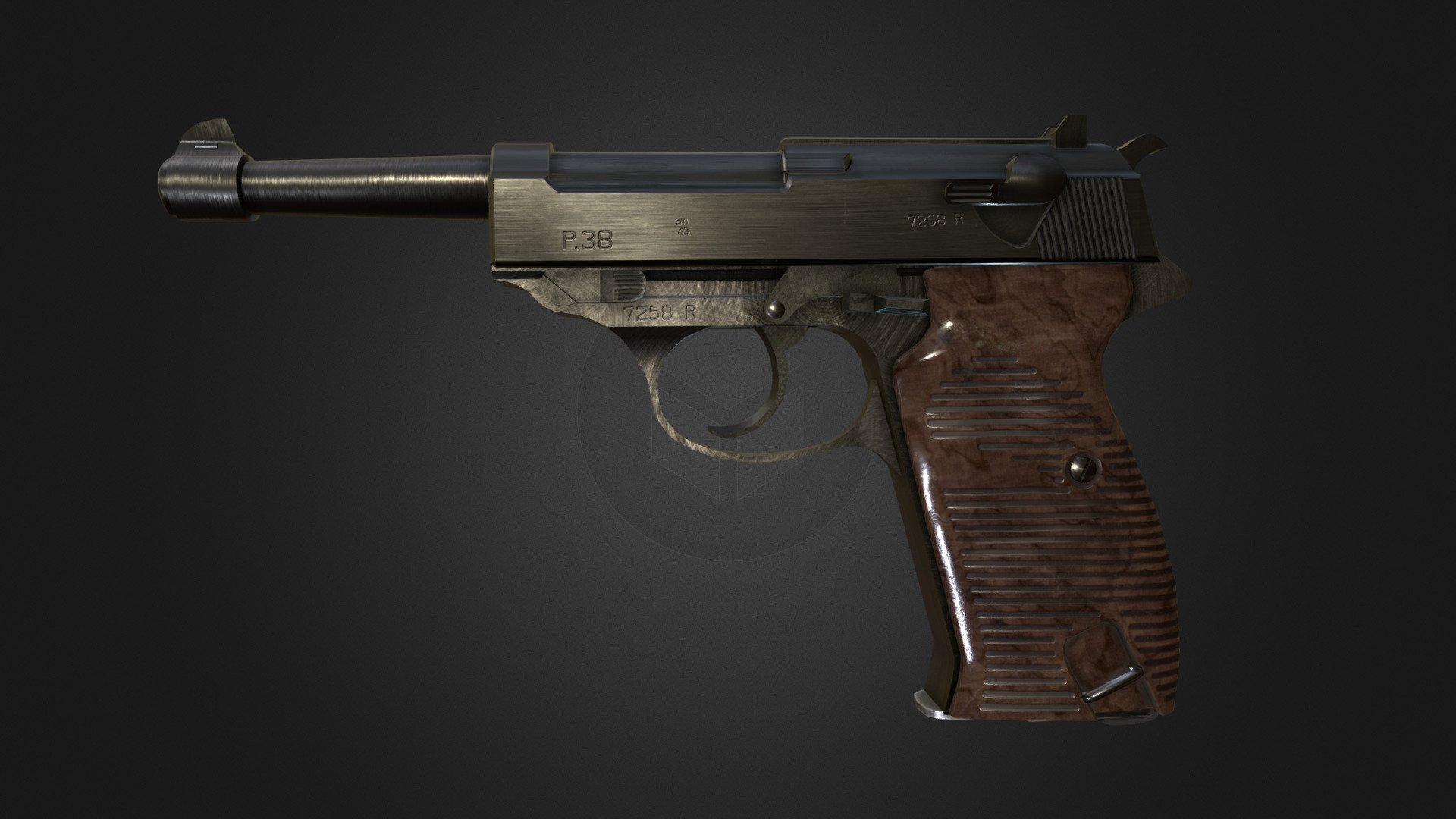 P38 Pistol - Articulated - Buy Royalty Free 3D model by Connor R. Cox ...