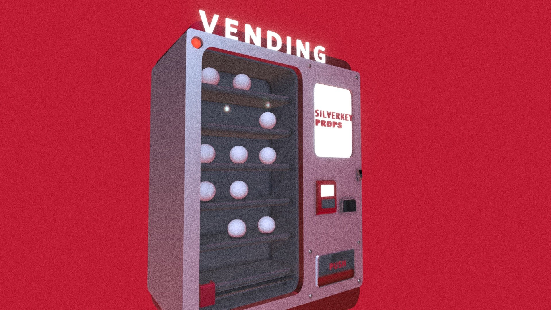 Vending Machine Backbone - RED - Download Free 3D model by SILVER KEY ...