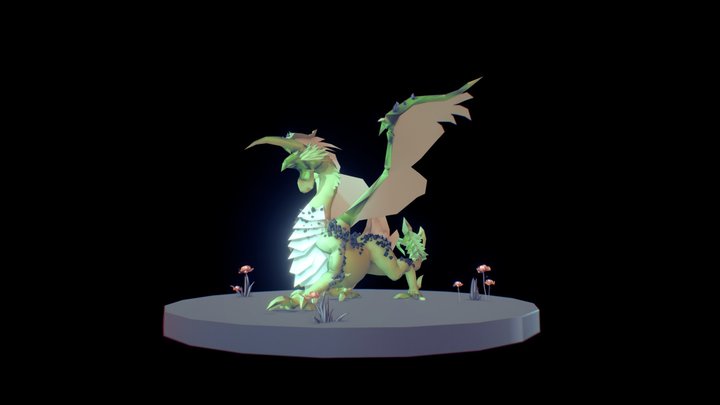 Cockatrice Animated 3D Model