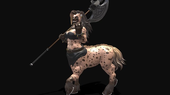 DnD Character Gnoll x Centaur Juvira 3D Model