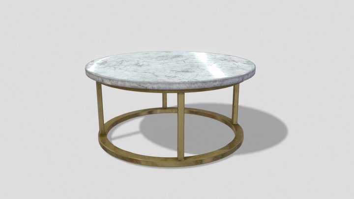 Round Table Furniture Model 3D Model