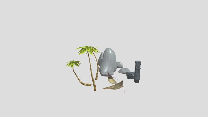 Castaway Island Prop Pack 3D Model