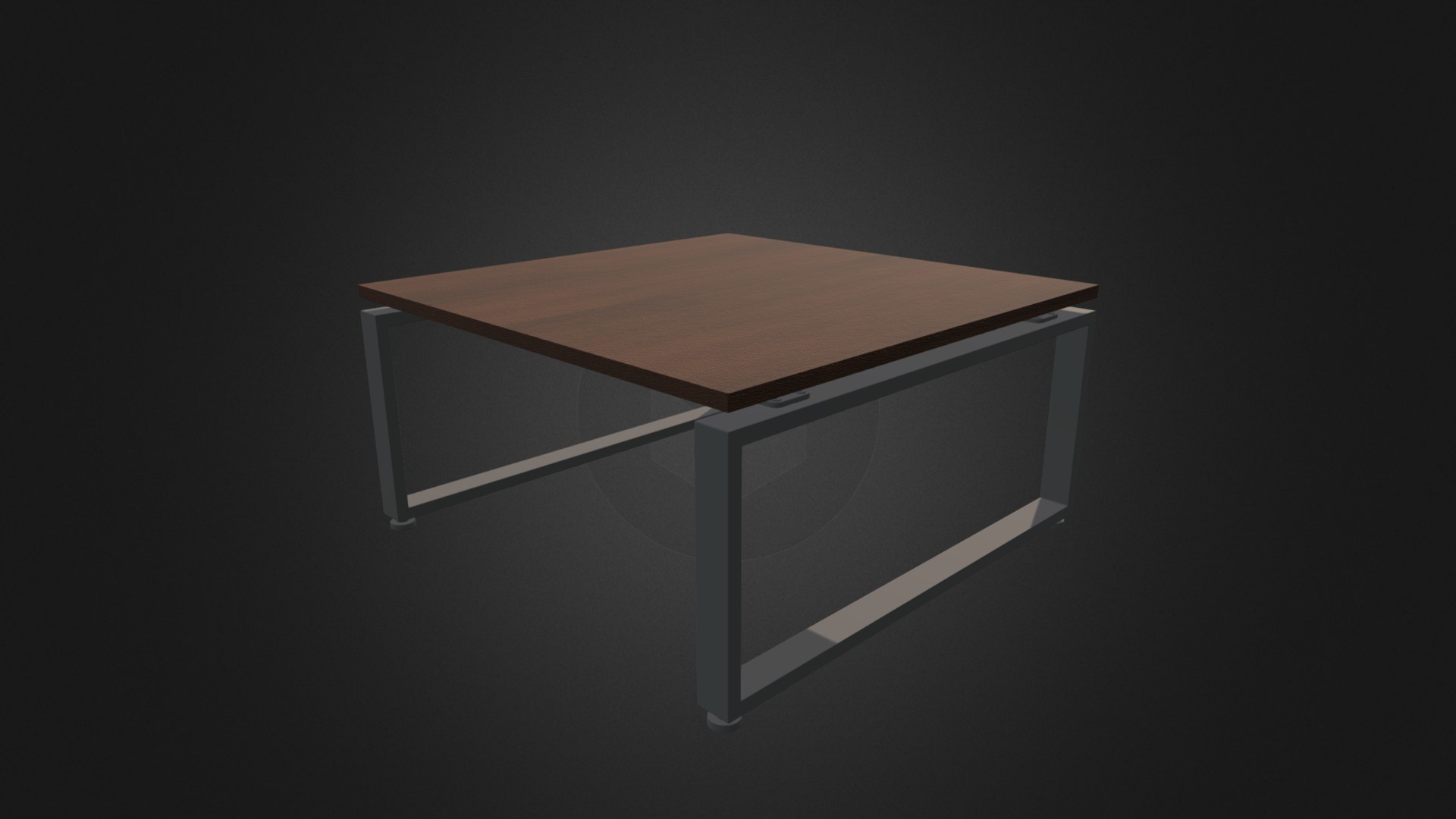 3D model Square Office Table - This is a 3D model of the Square Office Table. The 3D model is about a small wooden table.