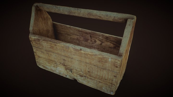 Old Wood Tool Box [RAW] 3D Model