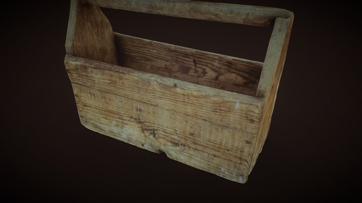 Old Wood Tool Box [RAW] 3D Model
