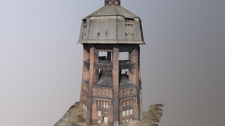 Wieża ciśnień w Zabrzu - fragment modelu 3D 3D Model