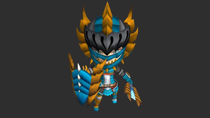 Nendoriod Zinogre MHW 3D Model