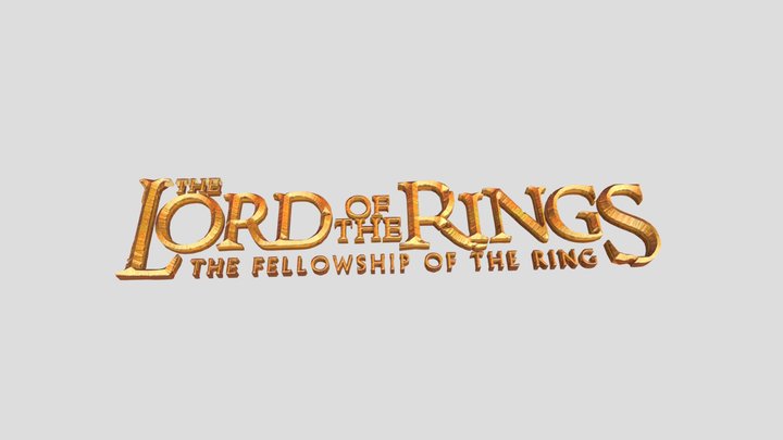 Lord of the rings logo 3D Model