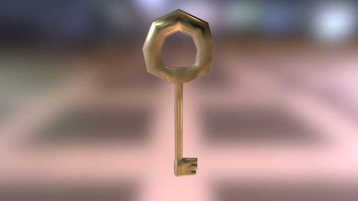 Low Poly Key for Games 3D Model