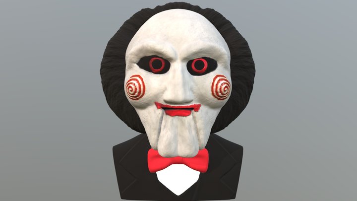 Billy the Puppet Saw bust full color 3D printing 3D Model