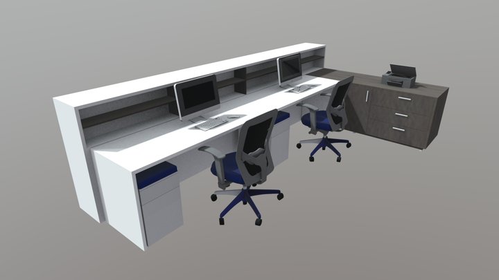 Counter Recepcion 3D Model