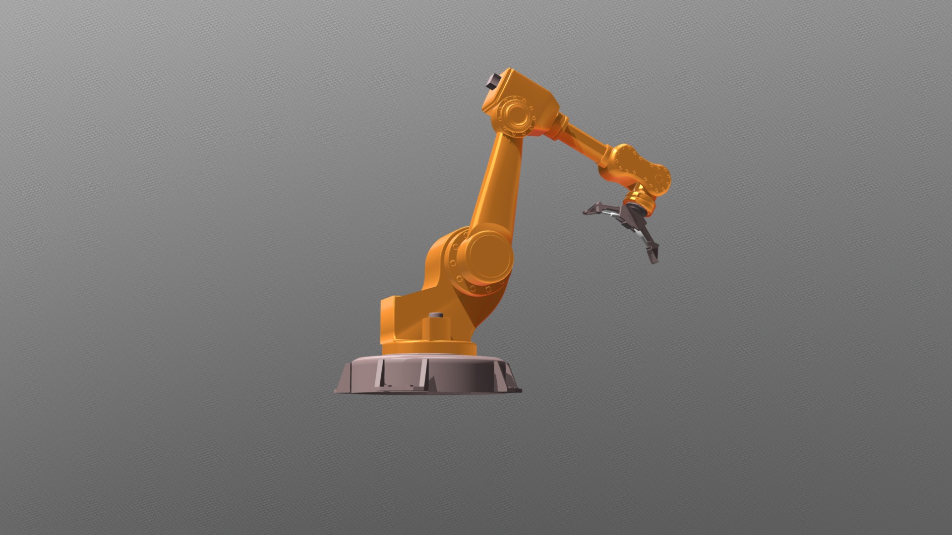 3D model Robotic Arm - This is a 3D model of the Robotic Arm. The 3D model is about a yellow and orange robot.