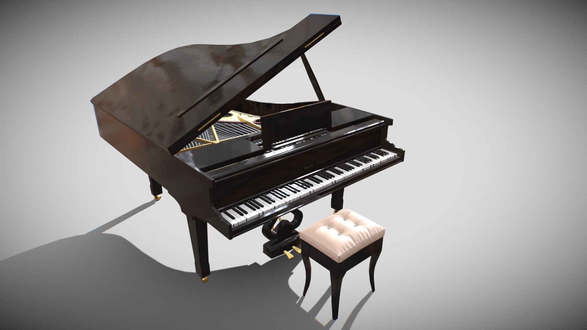 Grand Piano - Buy Royalty Free 3D Model By Cardiosaurus [6d2f245 ...