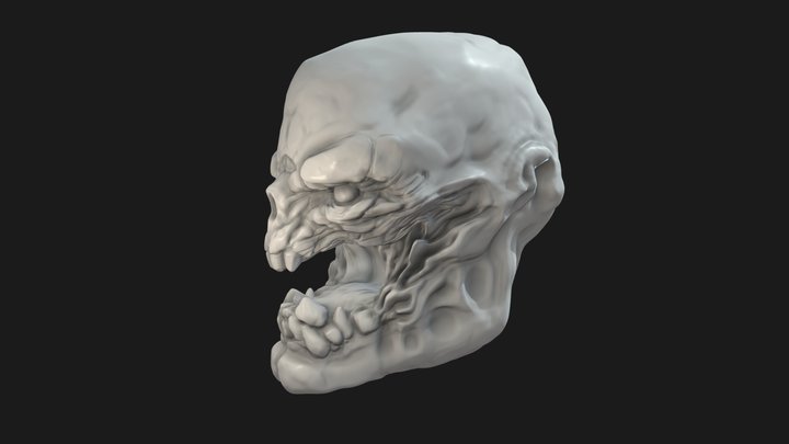 Ghoul Head Sculpt 3D Model