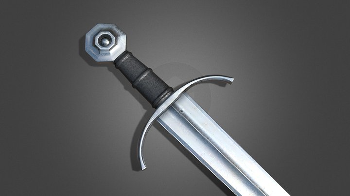 Lowpoly Arming Sword – Free 3D Model STL