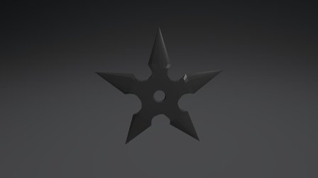 shuriken de 5 puntas 3D Model