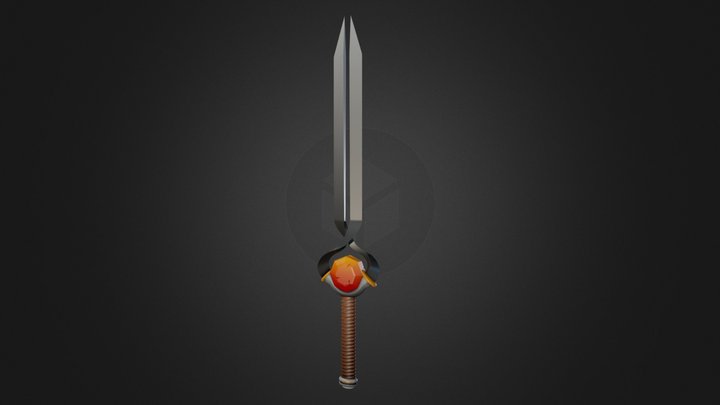 Twisted Sword with Red eye 3D Model