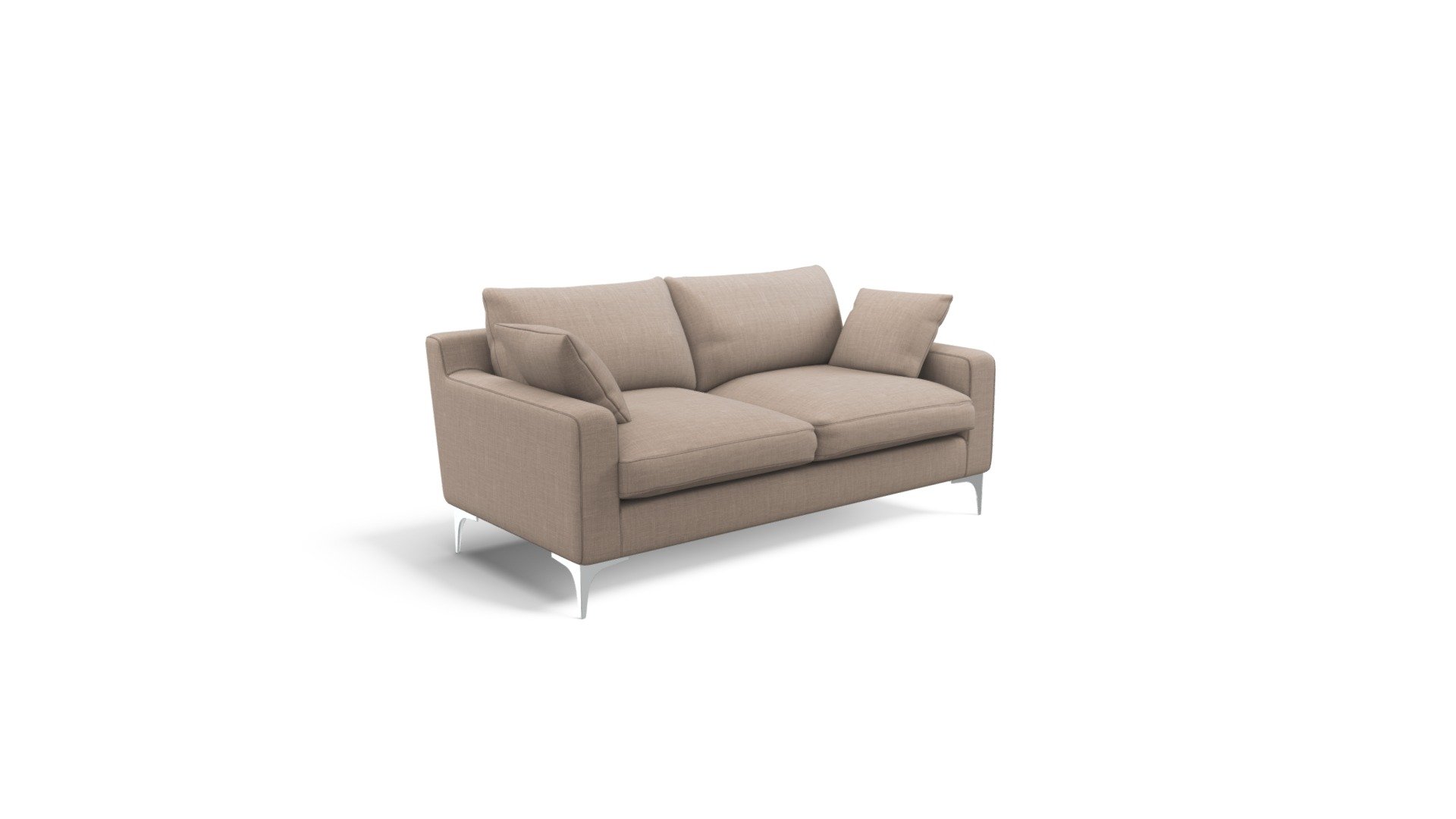 Mendini 2 Seater Sofa, Soft Taupe — Sketchfab embed 3D viewer
