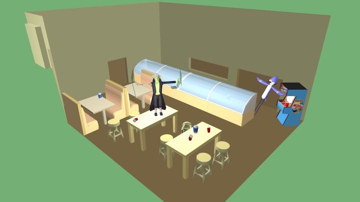 Regular Show Techmo at the Dinner 3D Model