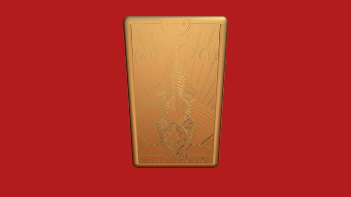 Tiger Tarot_gold brick 3D Model