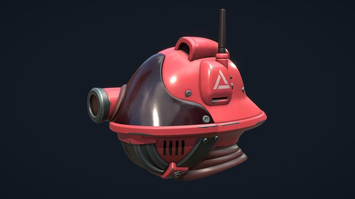 Retro Sci-fi Helmet 3D Model