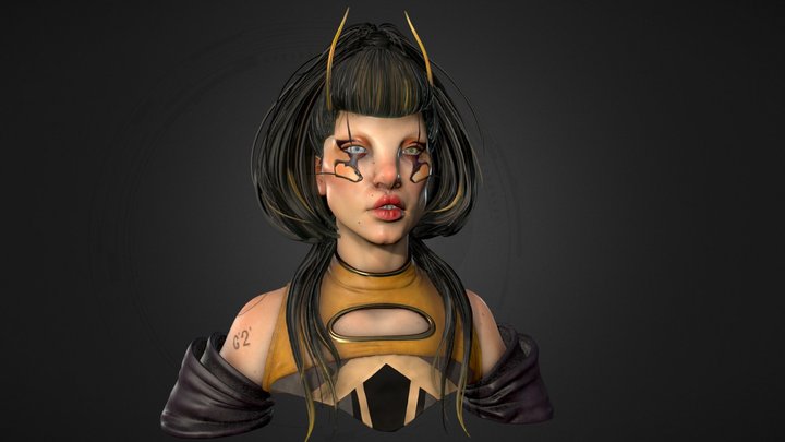 Tsunaina - RealTime Head 3D Model