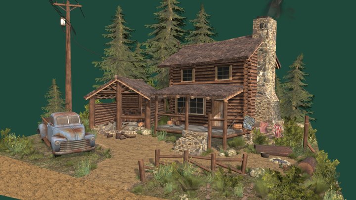 DAE Diorama – Forest Loner 3D Model