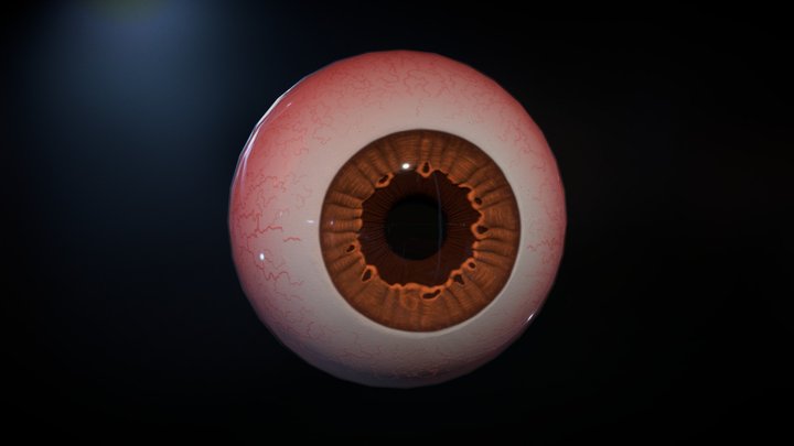Eye Low Poly PBR 3D Model