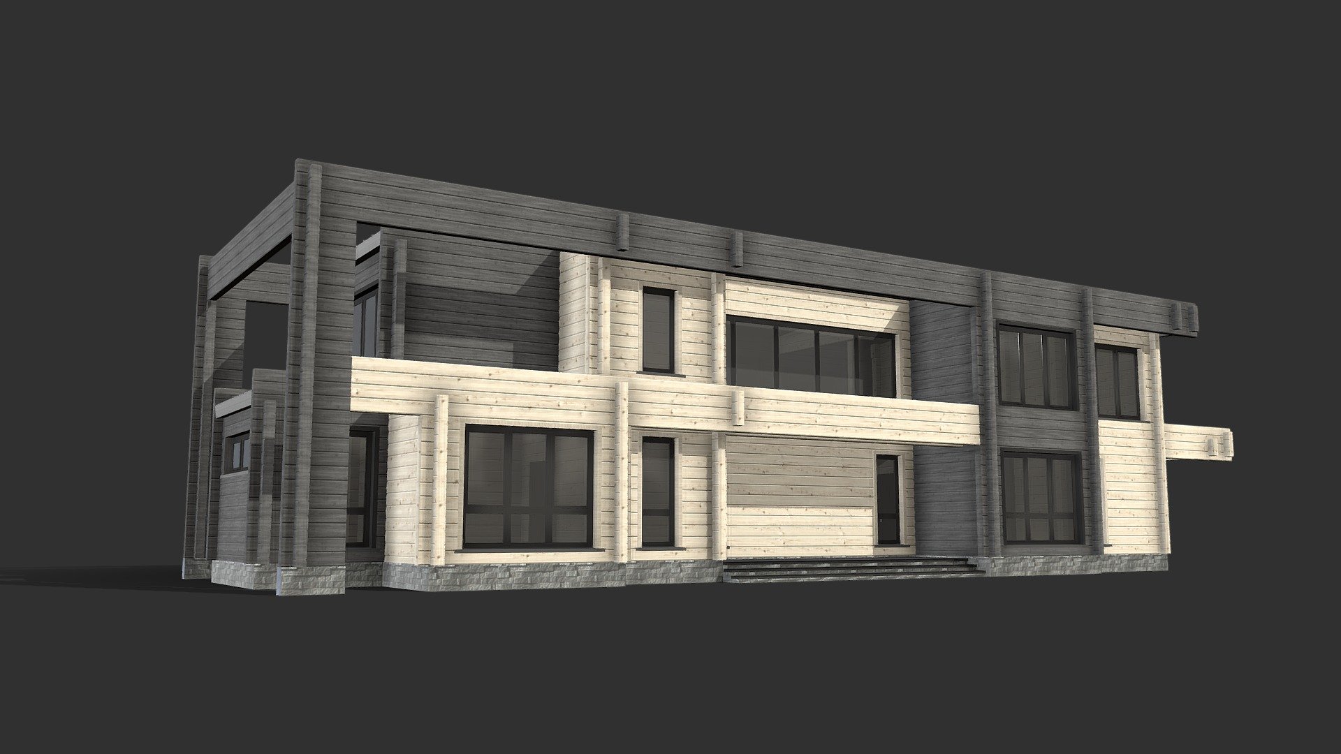 Дом_1.0 (АрхиВуд) - 3D model by labarch [6d383b8] - Sketchfab