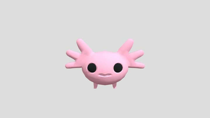 Axolotl Plushie 3D Model