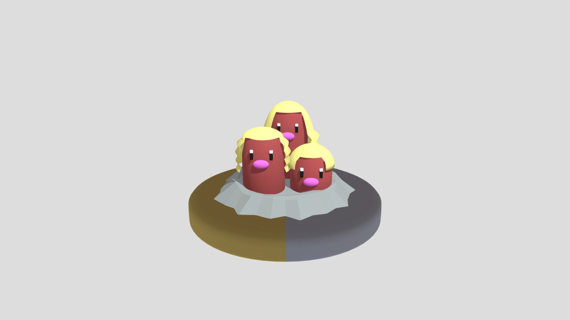 Dugtrio Alolan With Plate