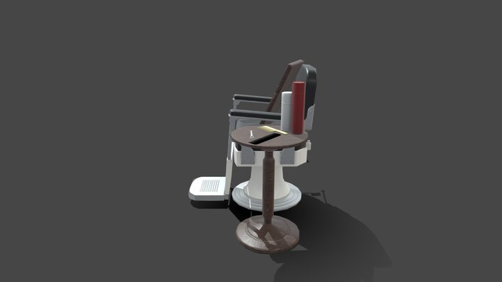 Barber Nike Chair 3D Model