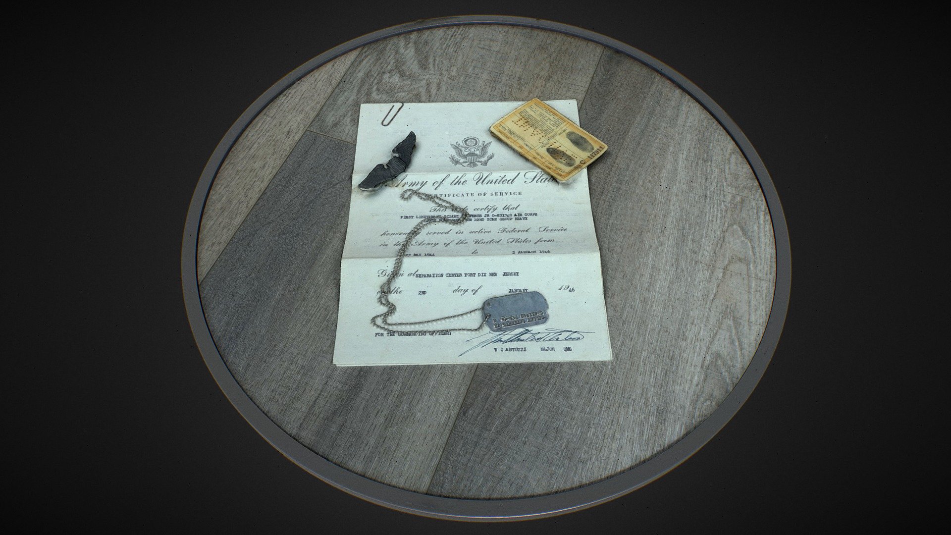 Discharge Letter/ Dog Tag