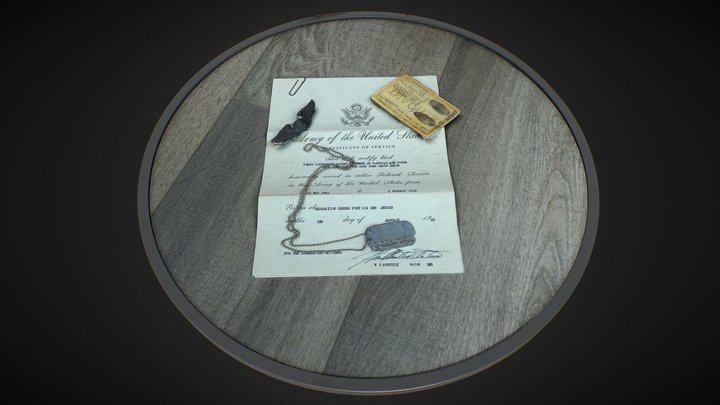 Discharge Letter/ Dog Tag 3D Model