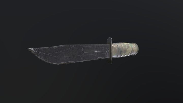 K-Bar Knife 3D Model