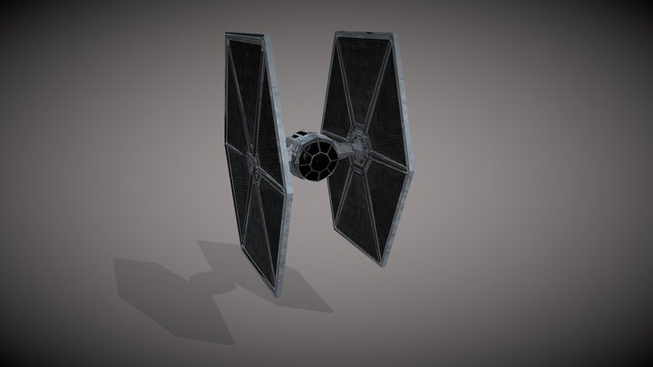 Star Wars Low Poly Tie Fighter 3D Model