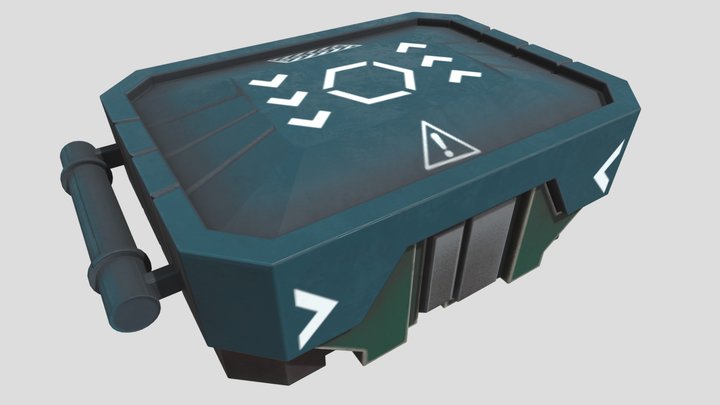 SciFi ammo box game ready asset 3D Model