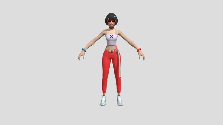 Evie Fortnite 3D Model